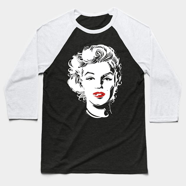 Marilyn Monroe 1 Baseball T-Shirt by nabakumov